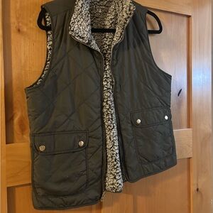 Quilted Vest with Sherpa Lining